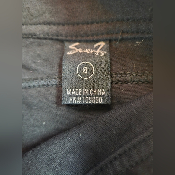 Seven7 Womens Black Cropped Skinny 4 Pocket Pants Size 8 - Picture 4 of 12